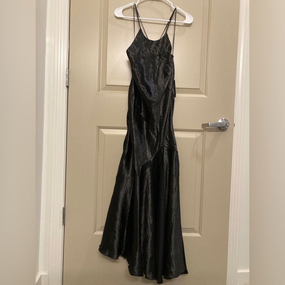 NWT Express satin halter dress open back